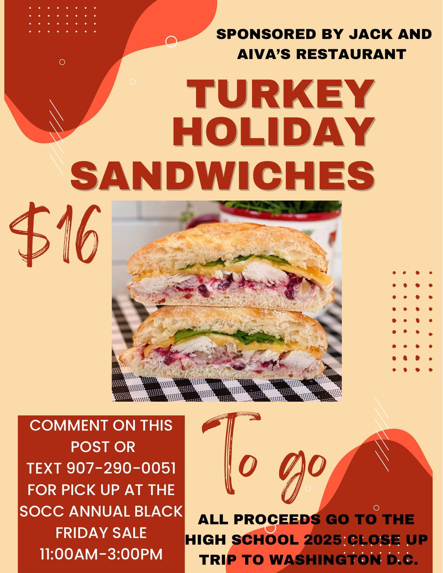 Jack & Aiva’s Restaurant Turkey Holiday Sandwiches